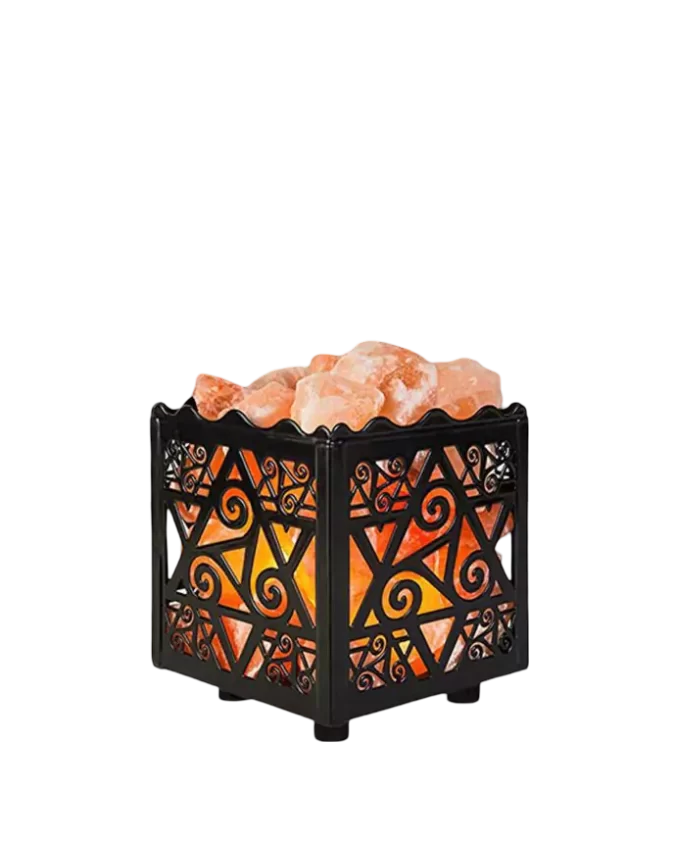 Elegant Iron Basket Salt Lamp
