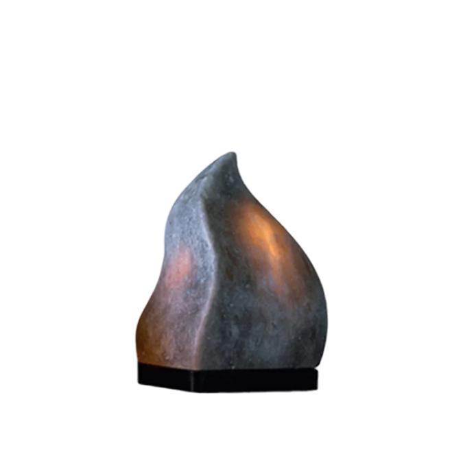 Fire Grey Salt Lamp