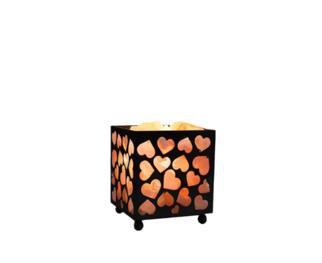 Heart Iron Basket Salt Lamp