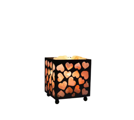 Heart Iron Basket Salt Lamp