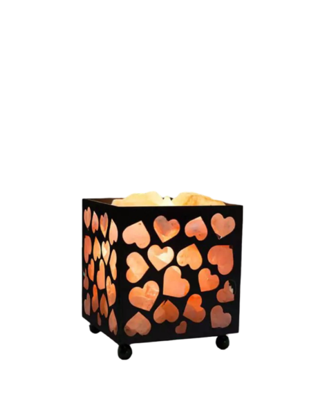 Heart Iron Basket Salt Lamp