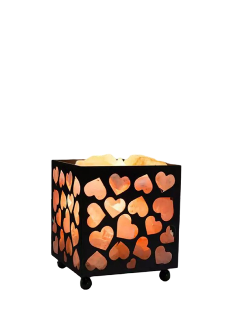 Heart Iron Basket Salt Lamp