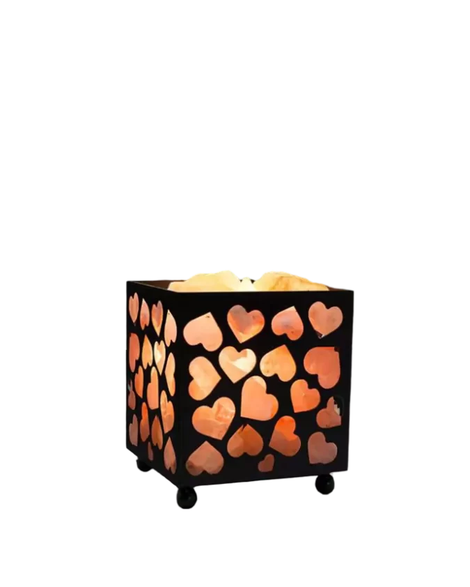 Heart Iron Basket Salt Lamp