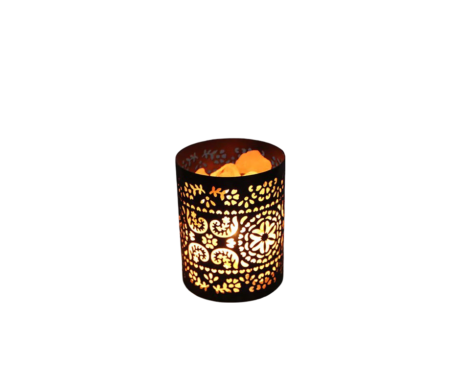 Iron Basket Night Salt Lamp