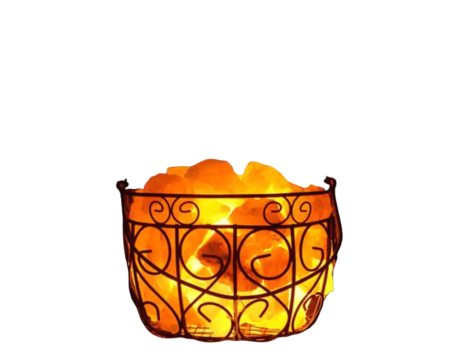 Iron Basket Salt Lamp D1