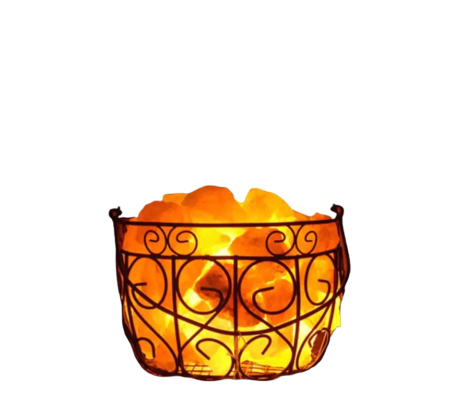 Iron Basket Salt Lamp D1
