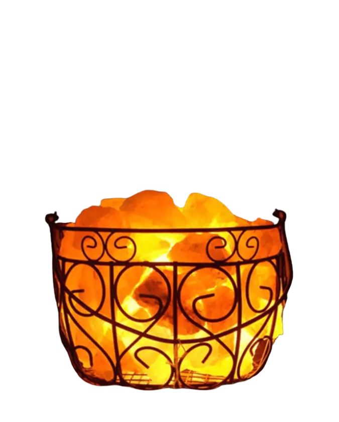 Iron Basket Salt Lamp D1