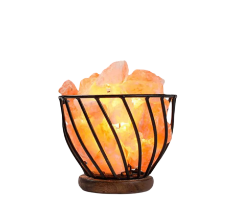 Iron Basket Salt Lamp D2