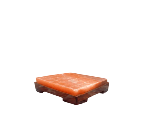 Lined Square Detoxer Salt Wooden Base