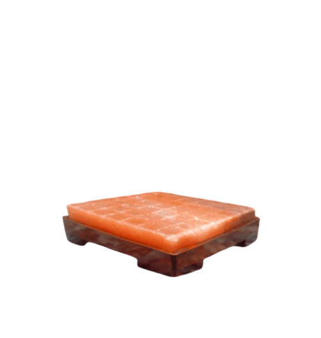 Lined Square Detoxer Salt Wooden Base