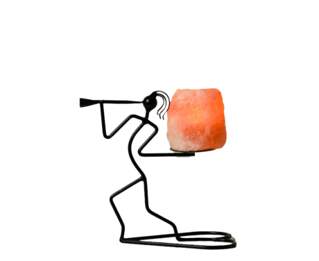 Single Natural Candle Holder With Iron Stand
