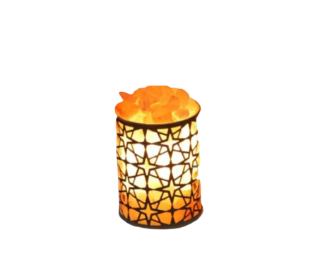 Star Iron Basket Salt Lamp