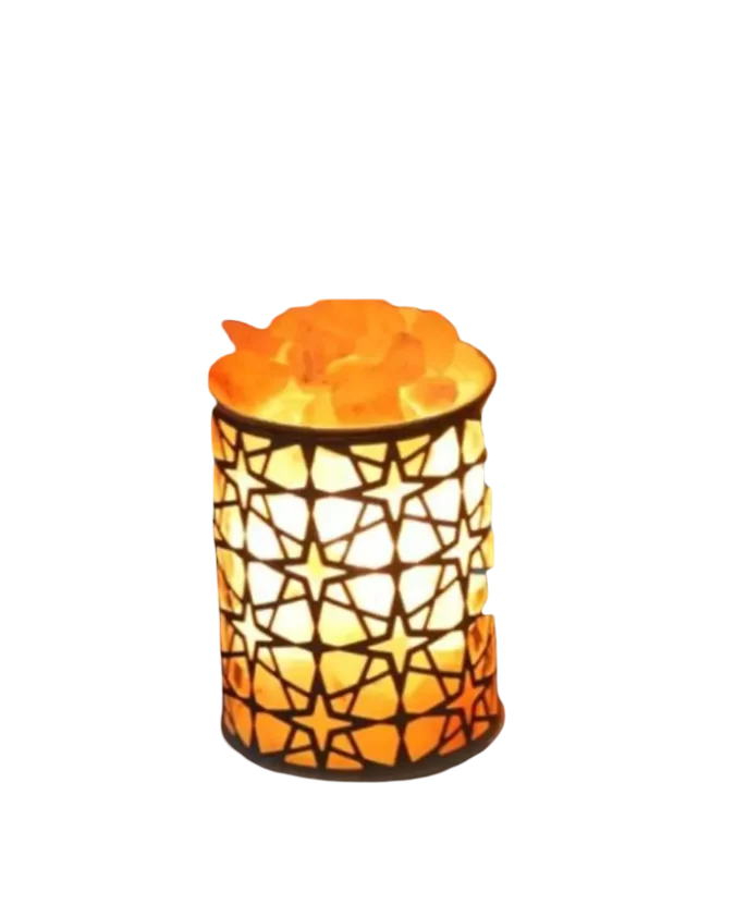 Star Iron Basket Salt Lamp