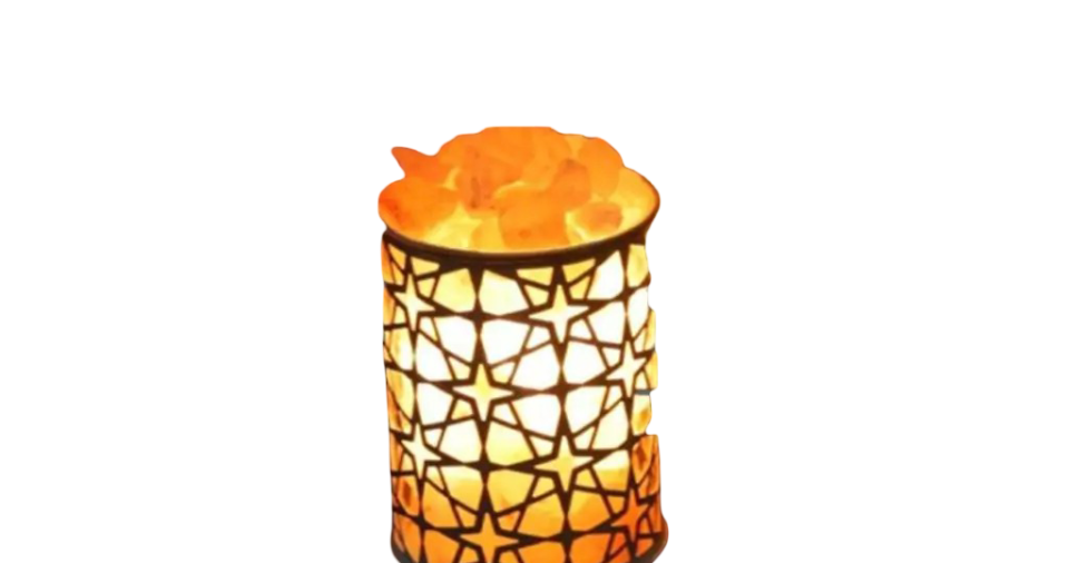 Star Iron Basket Salt Lamp