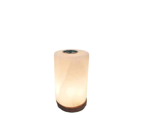 White Cylinder Aroma Salt Lamp