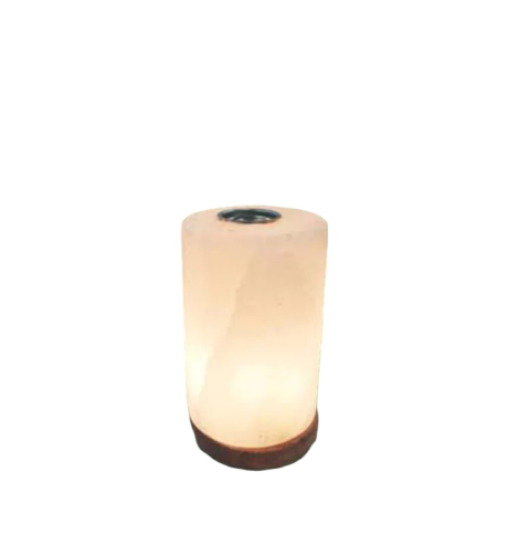 White Cylinder Aroma Salt Lamp