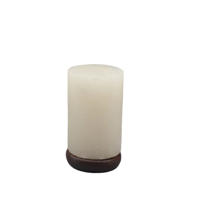 White Cylinder Salt Lamp