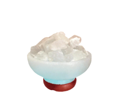 White Fire Bowl Salt Lamp