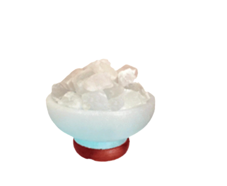 White Fire Bowl Salt Lamp
