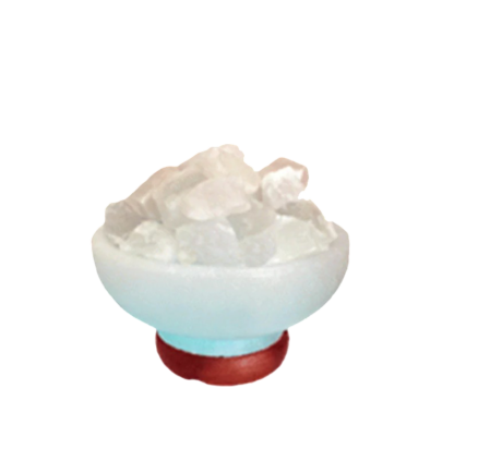 White Fire Bowl Salt Lamp