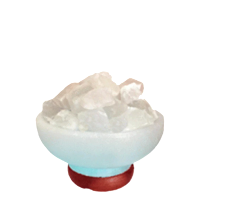 White Fire Bowl Salt Lamp