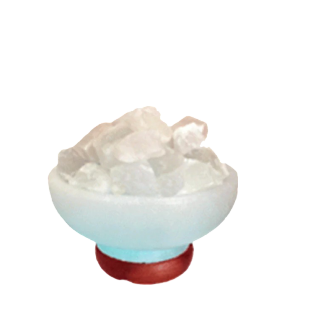 White Fire Bowl Salt Lamp