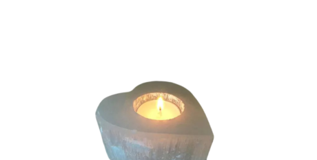 White Heart Candle Holder