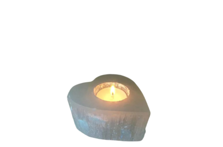 White Heart Candle Holder