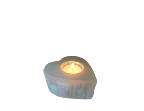 White Heart Candle Holder