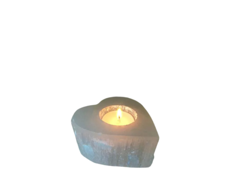 White Heart Candle Holder