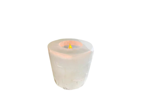 White Round Candle Holder