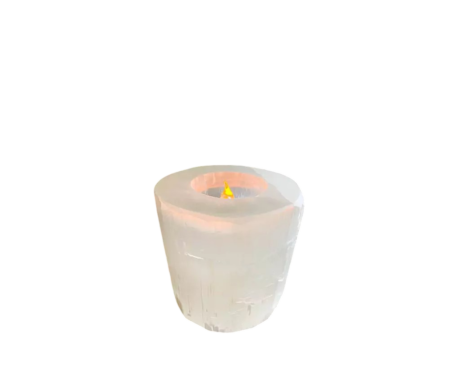 White Round Candle Holder