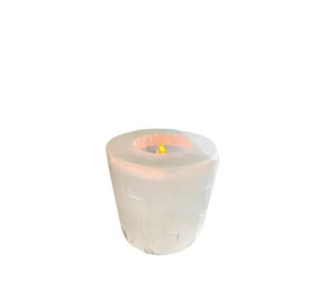 White Round Candle Holder