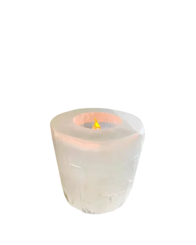 White Round Candle Holder