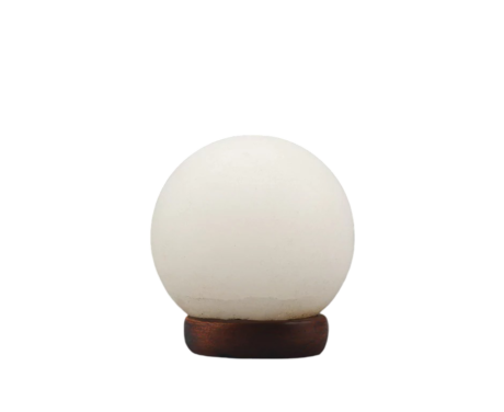 White Round Salt Lamp