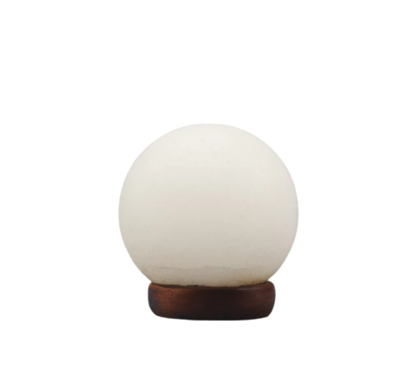 White Round Salt Lamp