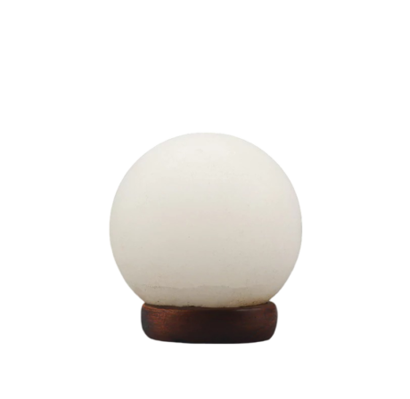 White Round Salt Lamp
