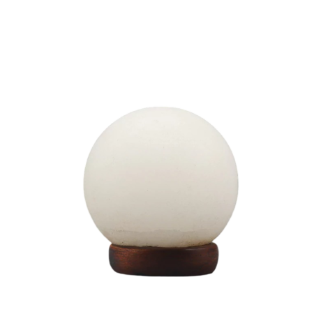 White Round Salt Lamp