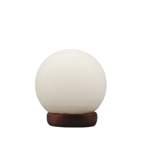 White Round Salt Lamp
