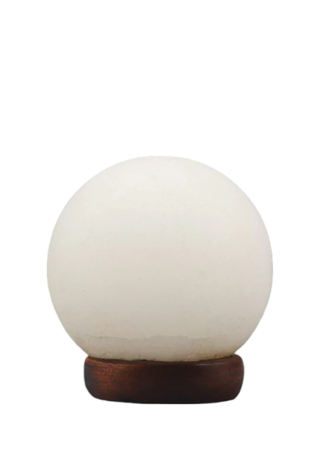 White Round Salt Lamp