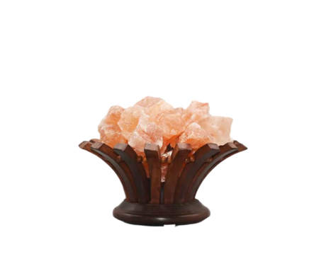 Wooden Basket Salt Lamp D5