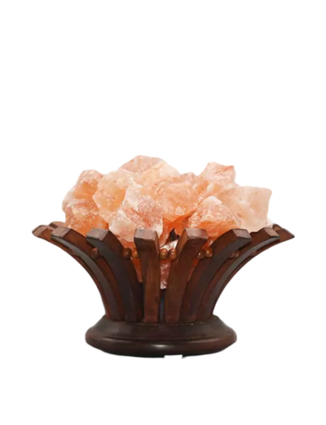 Wooden Basket Salt Lamp D5