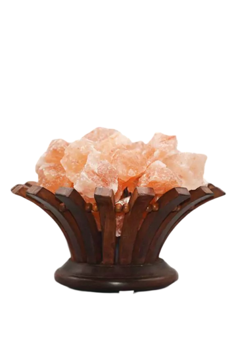 Wooden Basket Salt Lamp D5