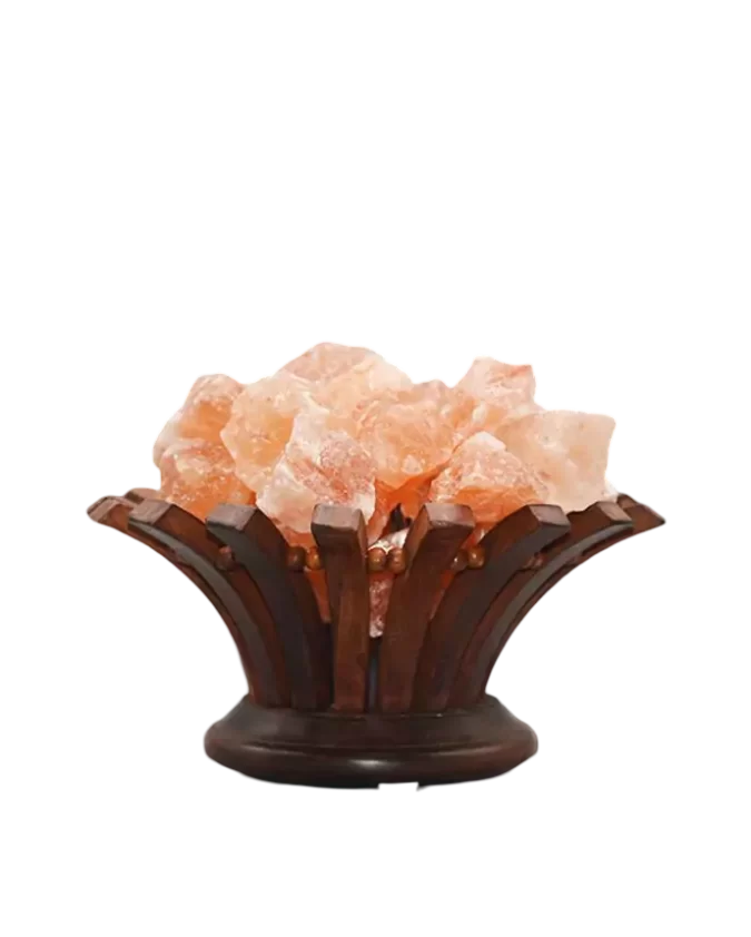 Wooden Basket Salt Lamp D5