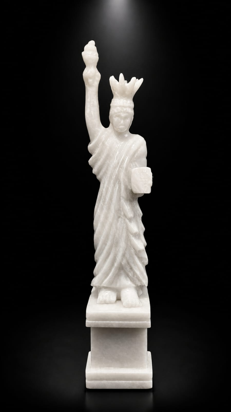 Liberty Icon – White Onyx Signature Sculpture