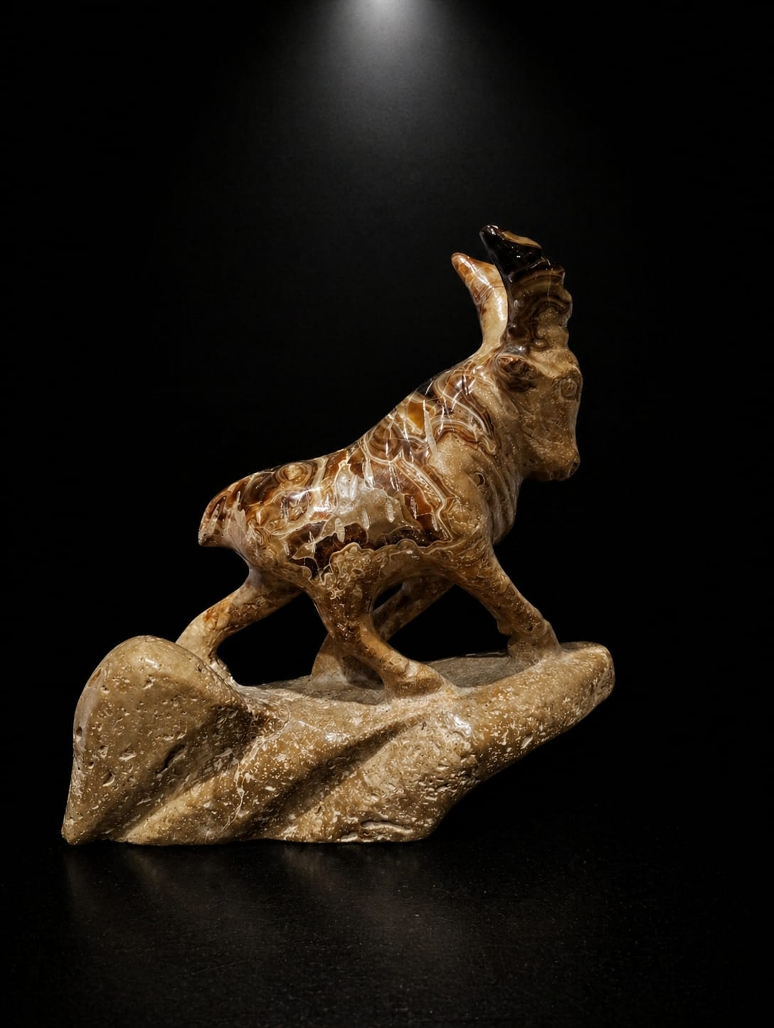 Coke Stone Markhor Sculpture - Image 3