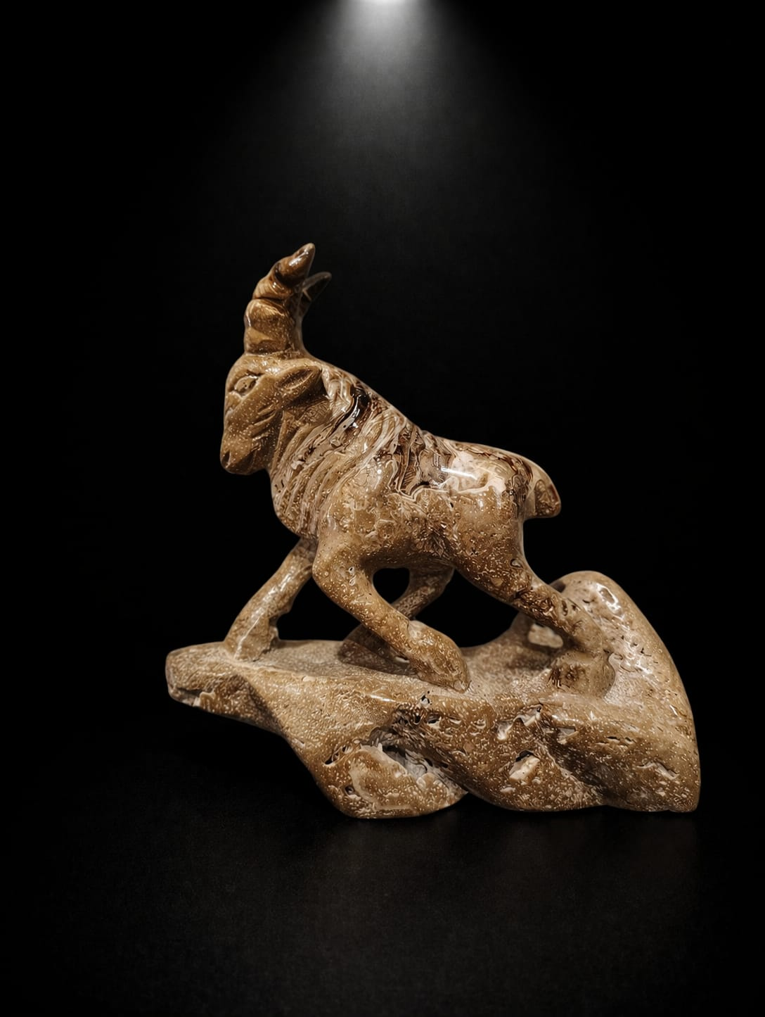 Coke Stone Markhor Sculpture - Image 2