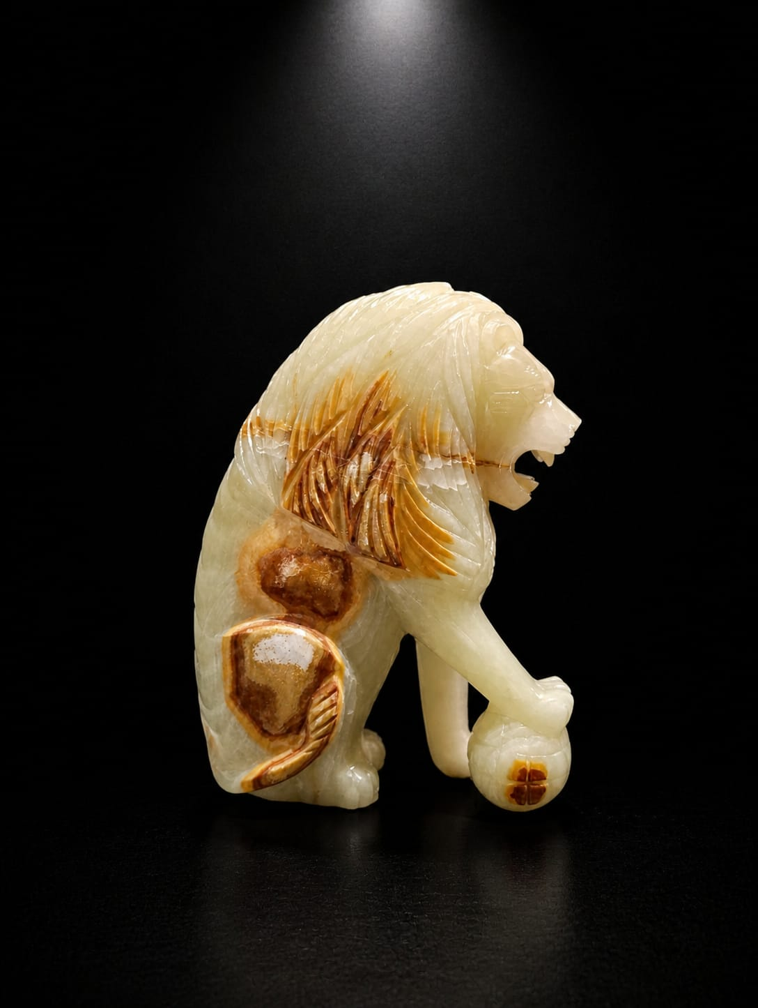 Multi Green Onyx Water Fountain Lion - Image 2