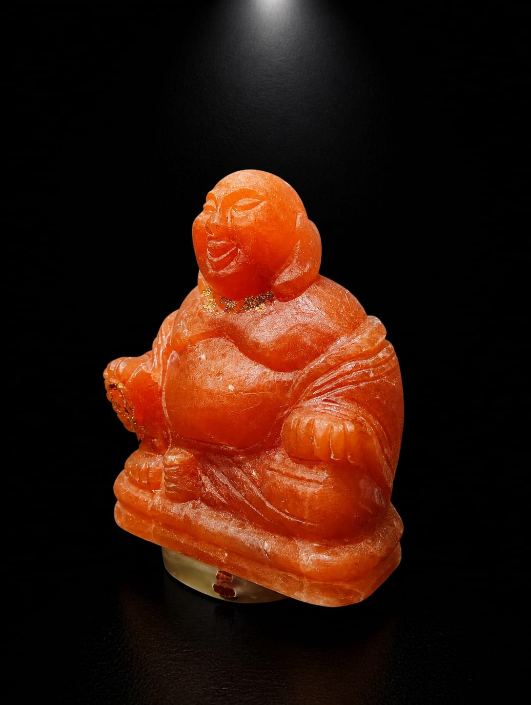 Himalayan Pink Salt Laughing Buddha - Image 3