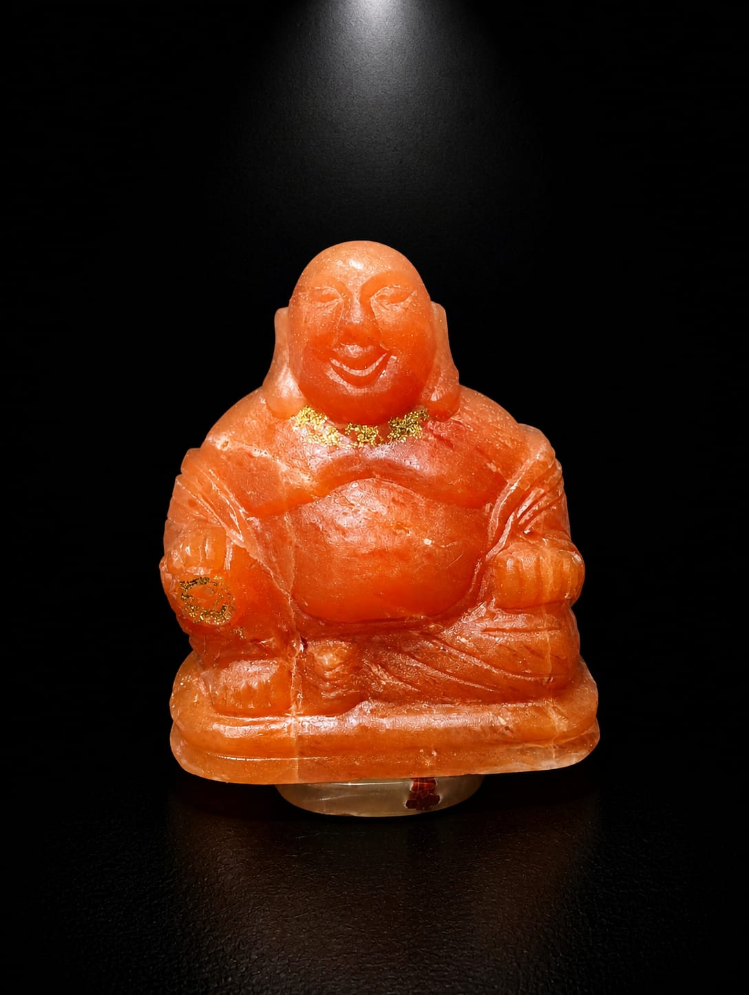 Himalayan Pink Salt Laughing Buddha